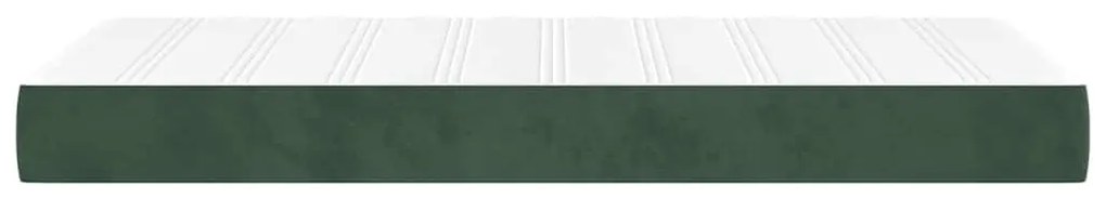 sötétzöld bársony zsebrugós matrac gyerekeknek 80 x 160 cm