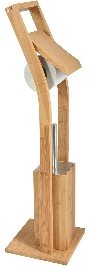 MSV Bambuszos WC-papír tartó kefével 16 x 29 x 70 cm
