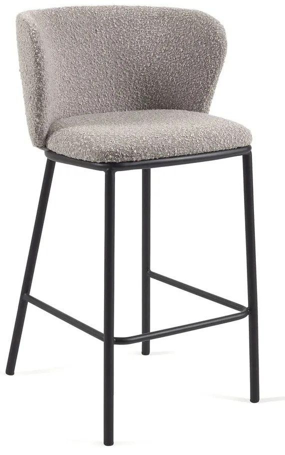 Világosszürke bárszék (ülésmagasság 65 cm) Ciselia – Kave Home