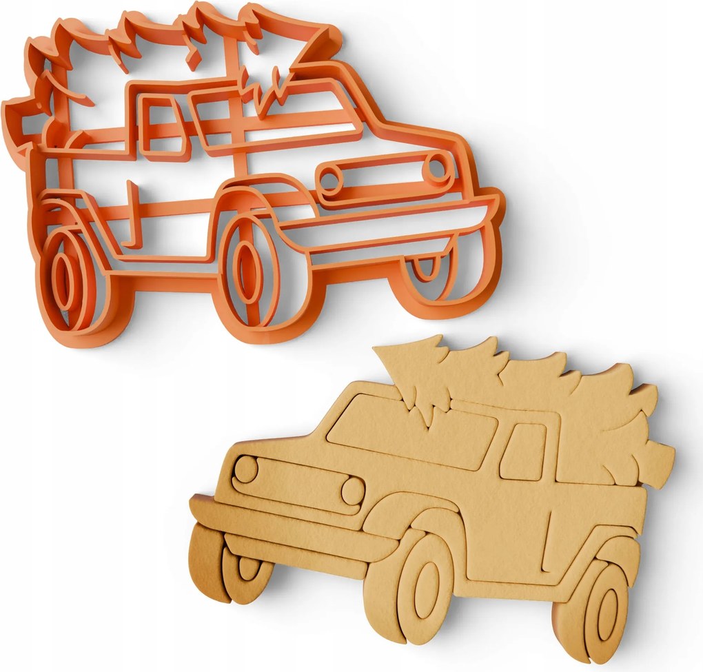 Prémium Mézeskalács lyukasztó Forma Autó karácsonyfával