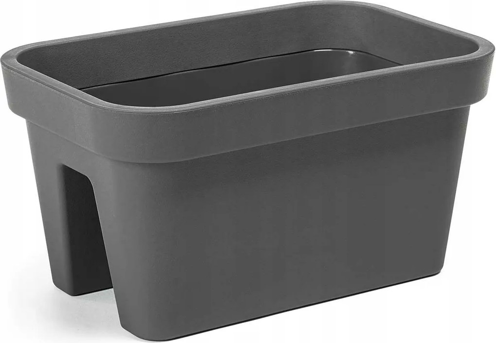 Erkélyláda virágtartó antracit korlátra Virágágyás 45cm