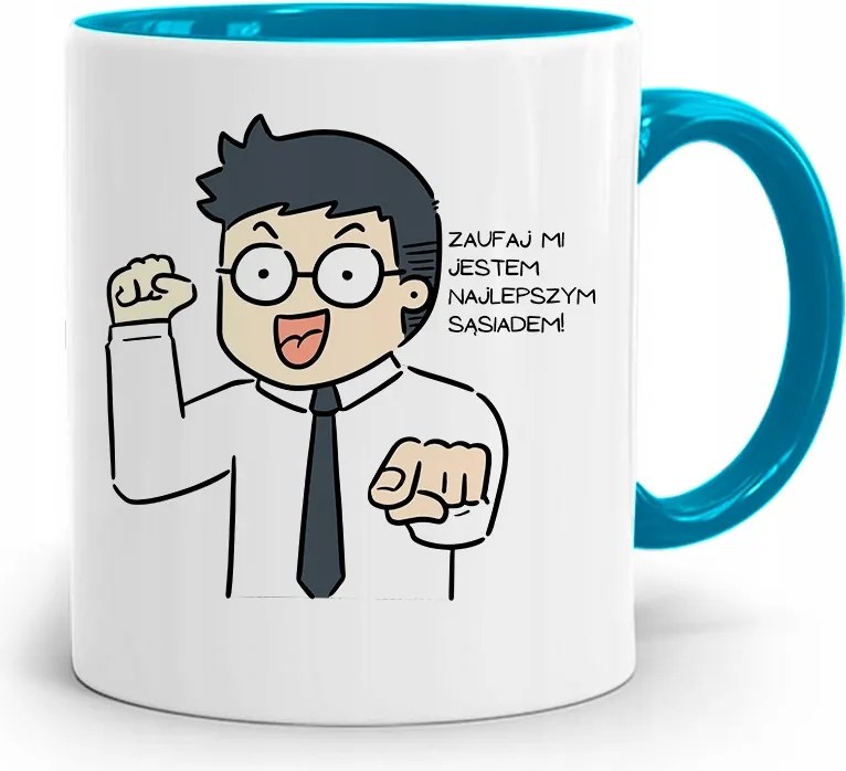 Szomszédnak Kék Ajándék Bögre fényképes nyomtatással