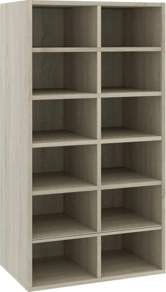 vidaXL sonoma tölgy színű szerelt fa cipőtartó 54 x 34 x 100,5 cm
