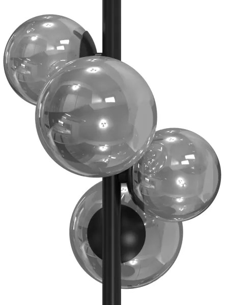 ONLI - Asztali lámpa PALOMA 4xG9/10W/230V 48 cm fekete/füstös