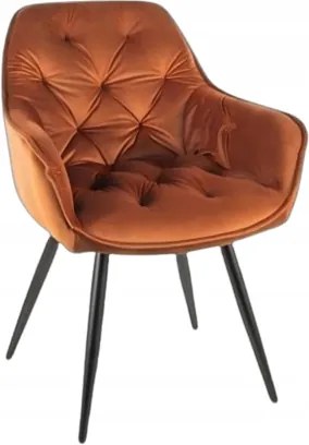 Kárpitozott szék Cherry Velvet fekete/fahéj Sig