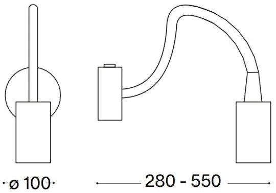 Ideal Lux - FOCUS LED/4W/230V CRI 90 fekete flexibilis lámpa