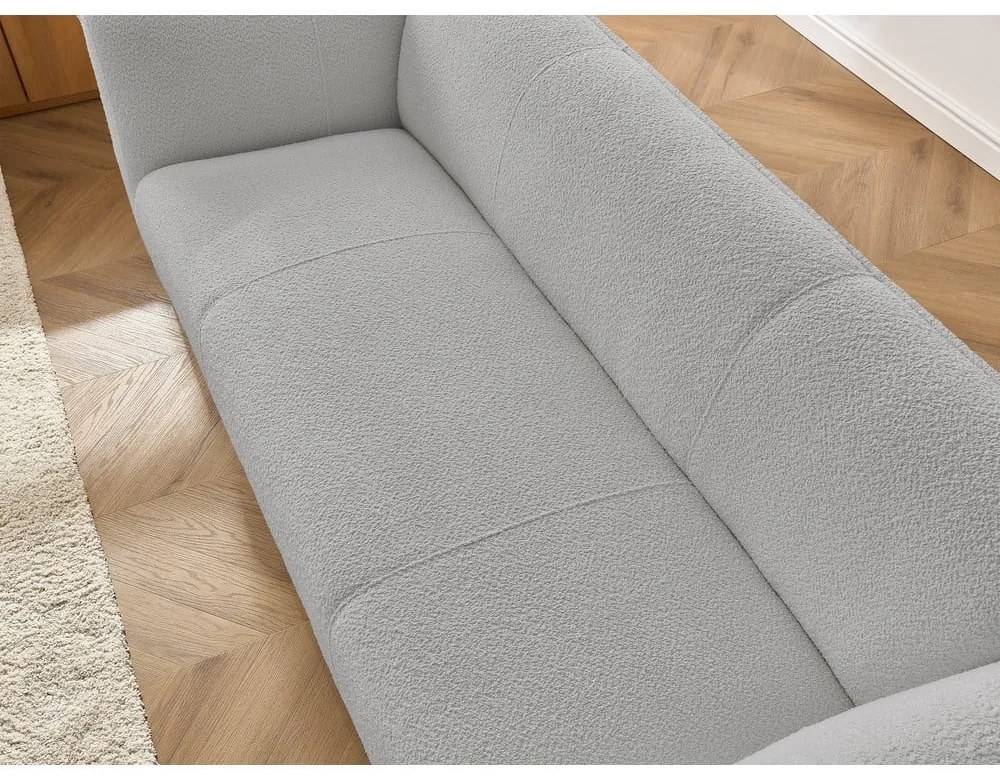 Világosszürke buklé kanapé 242 cm Giorgia – Bobochic Paris