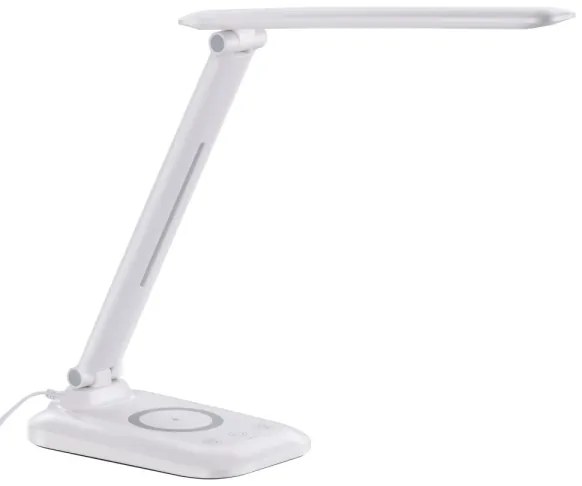 Immax 09107L - LUMI LED asztali lámpa, fényerőszabályozható, vezeték nélküli QI töltéssel, LED/7W/230V, fehér