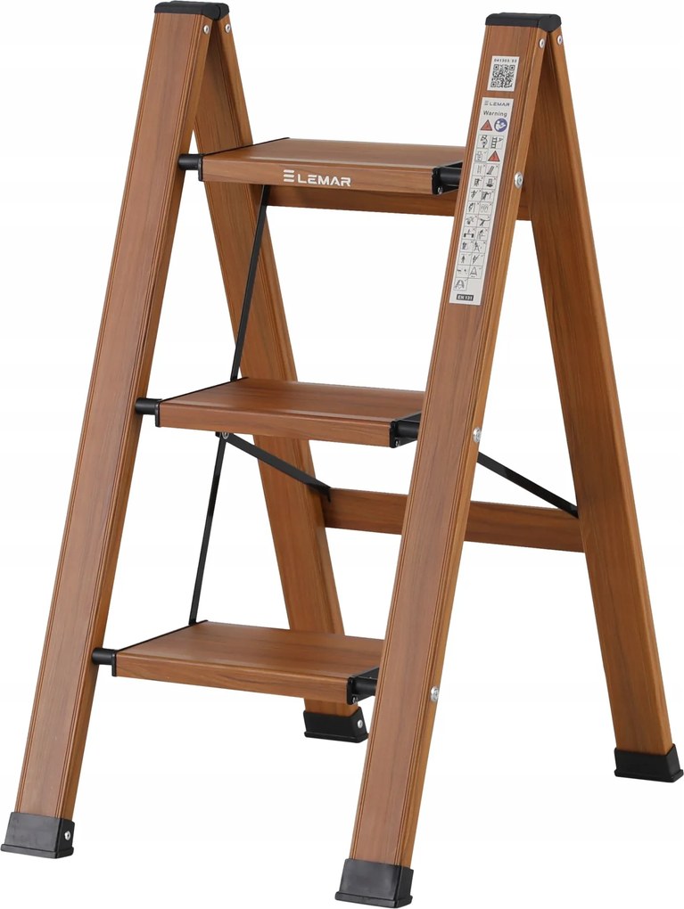 Háztartási létra 3 lépcsős alumínium összecsukható Slim Space-X Lemar 041303