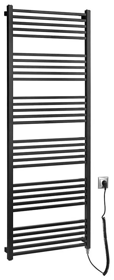 Sapho - Elektromos törölközőszárító METRO-E 800W/230V 60x162 cm matt fekete