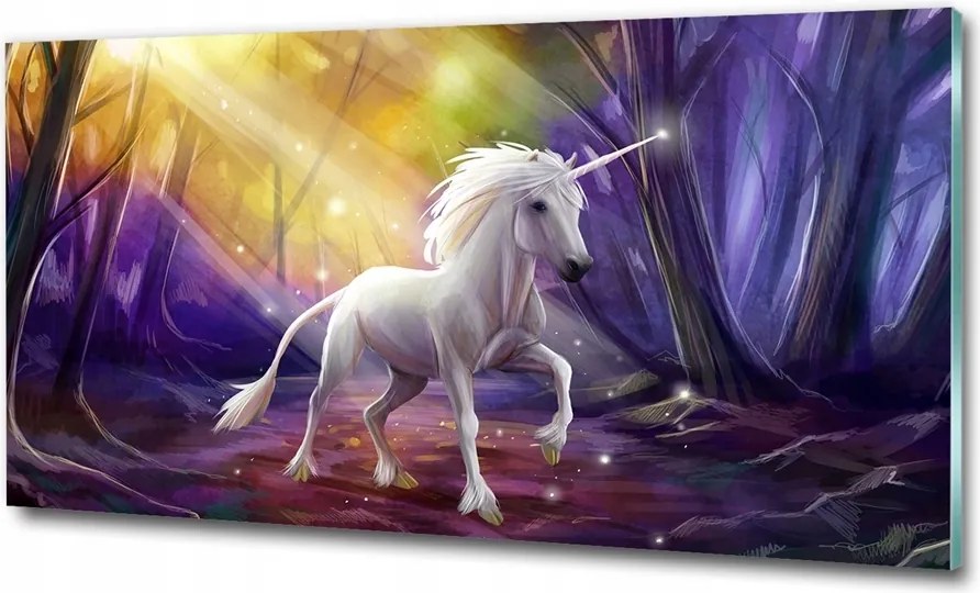 Fotó-kép edzett üveg Unikornis 100x70