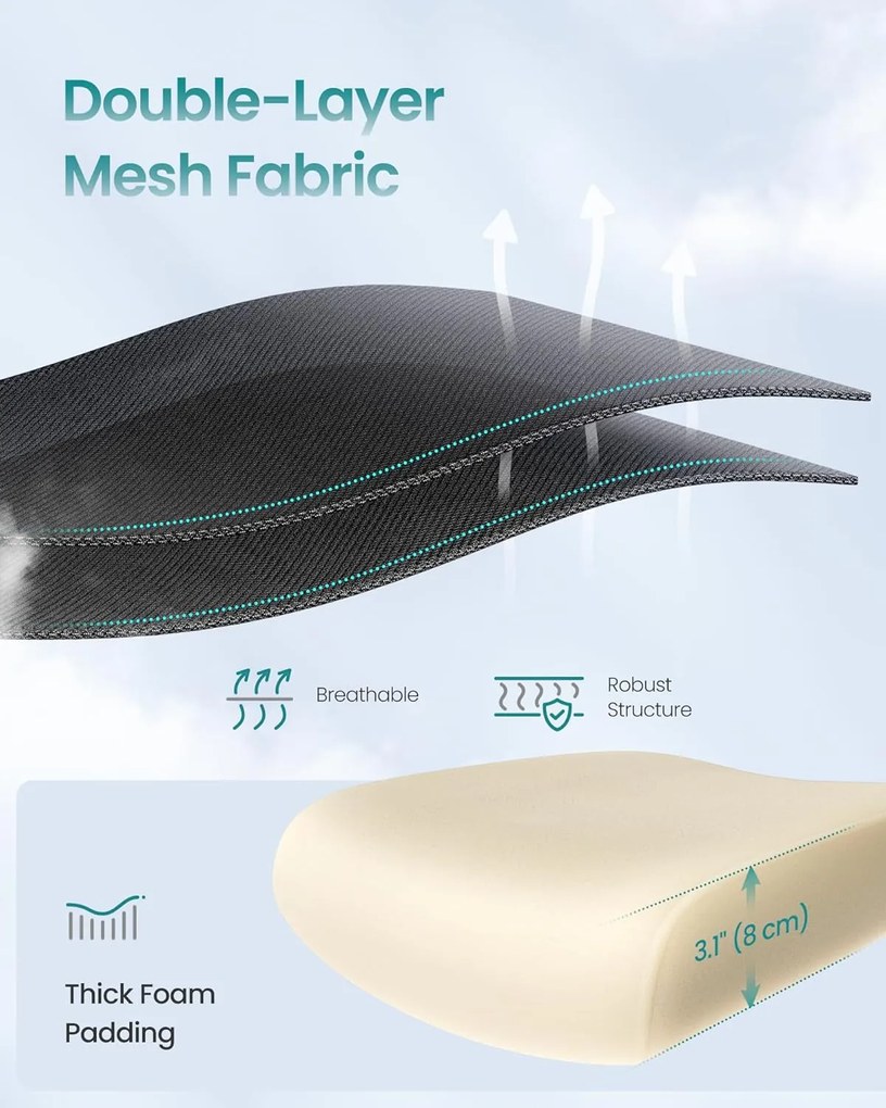 Irodai szék, ergonomikus hálós íróasztalszék, fekete