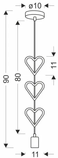 Gyerek függeszték zsinóron HETS 1xE27/20W/230V kék/fehér