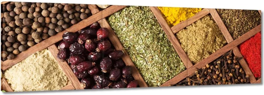Festmények 120x40 Fűszerek dobozokban