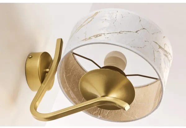 Jupiter 2111 - KASZMIR fali lámpa 1xE27/15W/230V fehér/arany/márványmintás