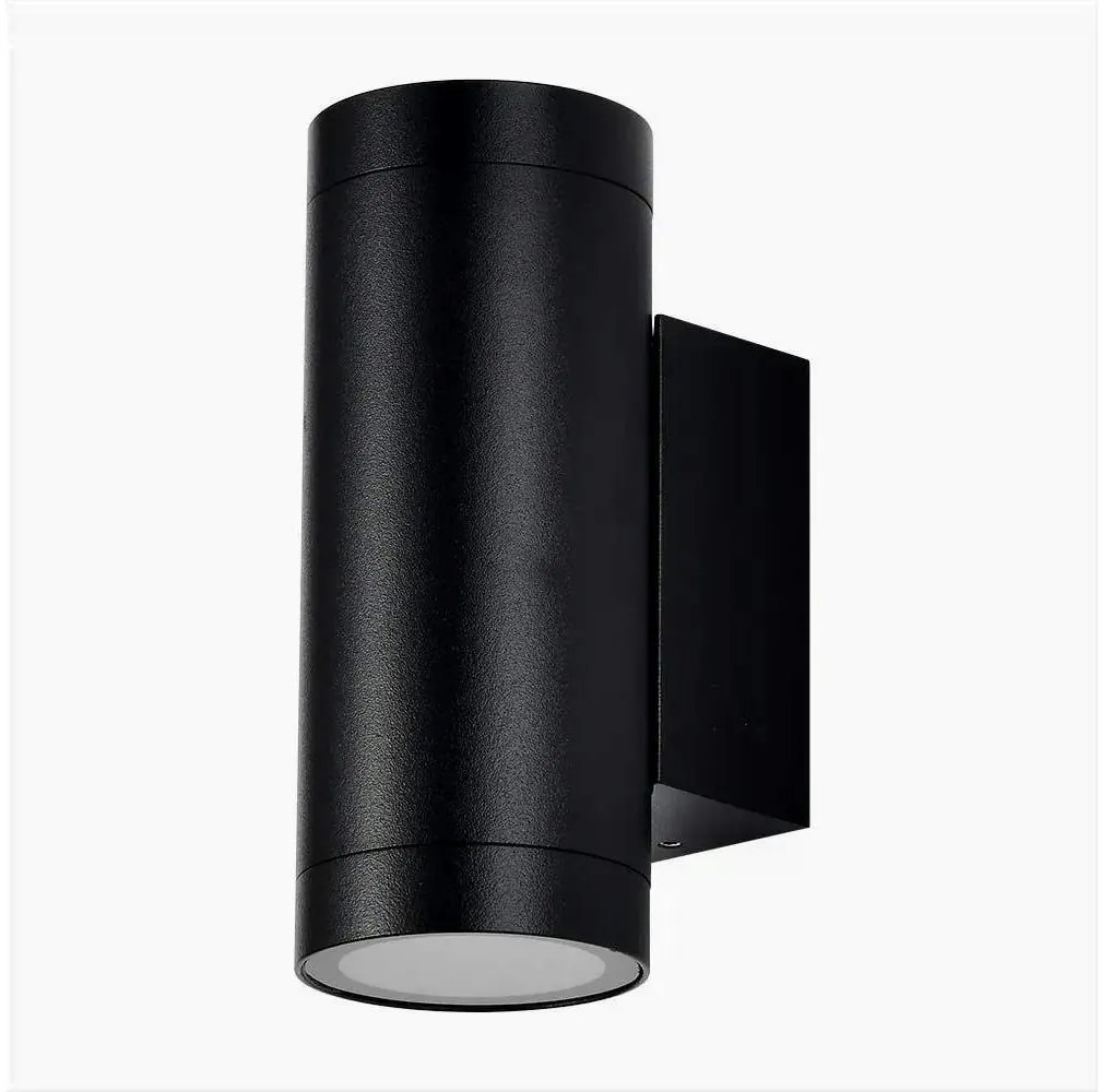 V-Tac Kültéri fali lámpa 2xGU10/40W/230V IP54 fekete VT0862