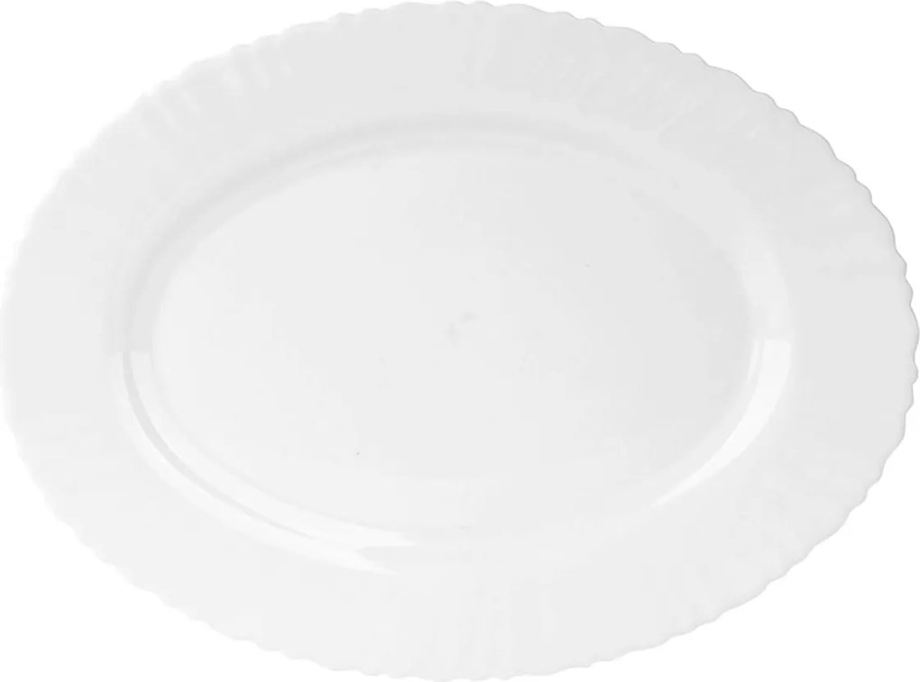 Tálalótál Ovális Tál 25,5cm Snack Fehér