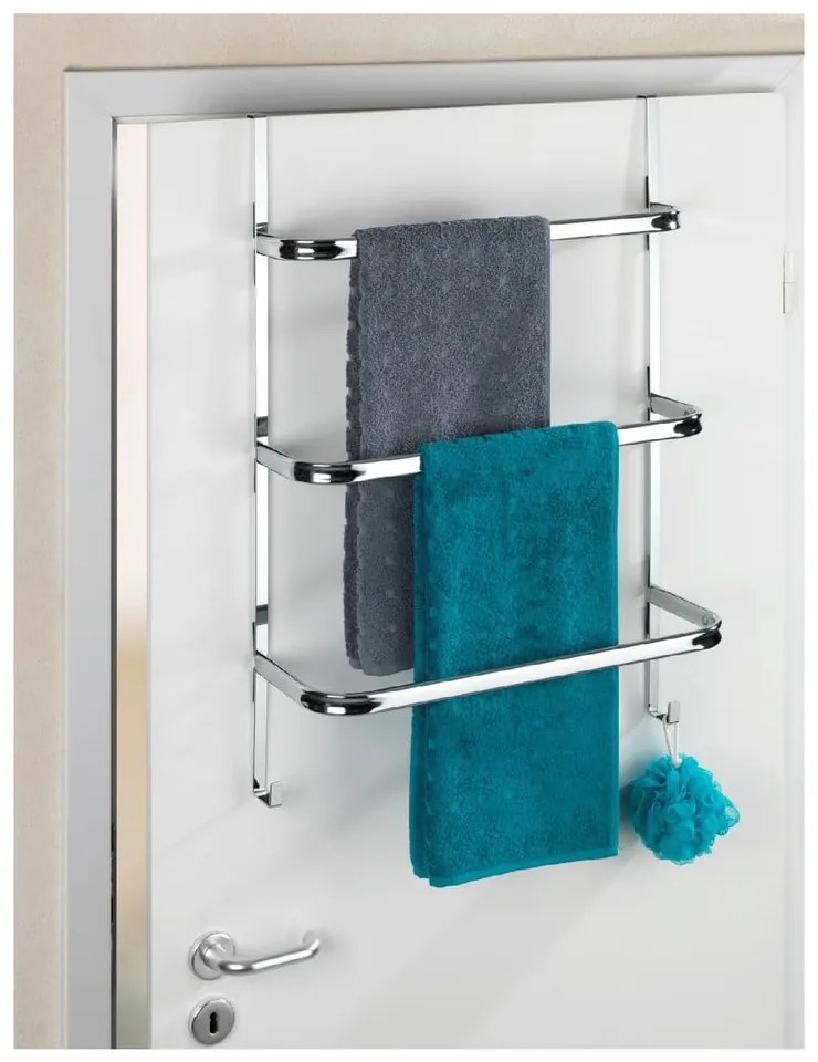 Towel Holder Chrome ezüstszínű fúrásmentes törölközőtartó, 21 x 54 cm - Wenko