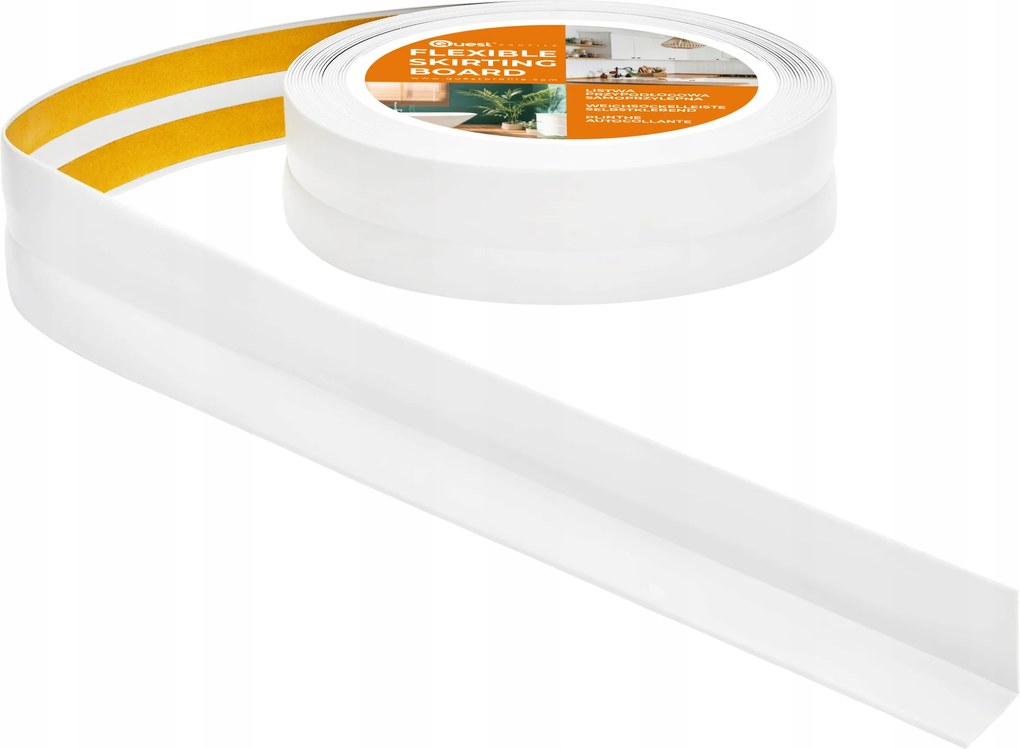 Öntapadós Pvc szegélyléc fehér 25x25mm 5m