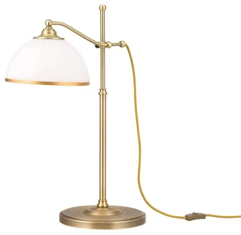 Orion LA 4-1213/1 - Asztali lámpa OLD LAMP 1xE27/40W/230V fehér/réz