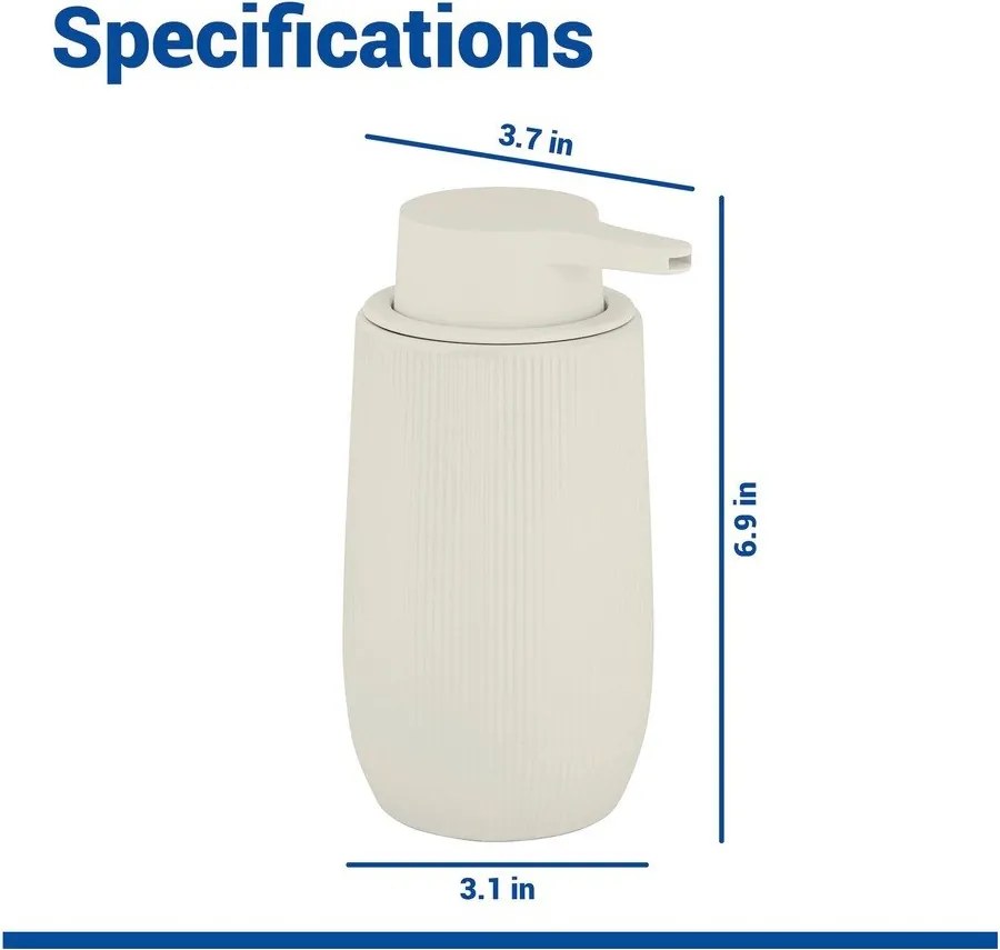 Krémszínű műanyag szappanadagoló 400 ml Fablo – Wenko