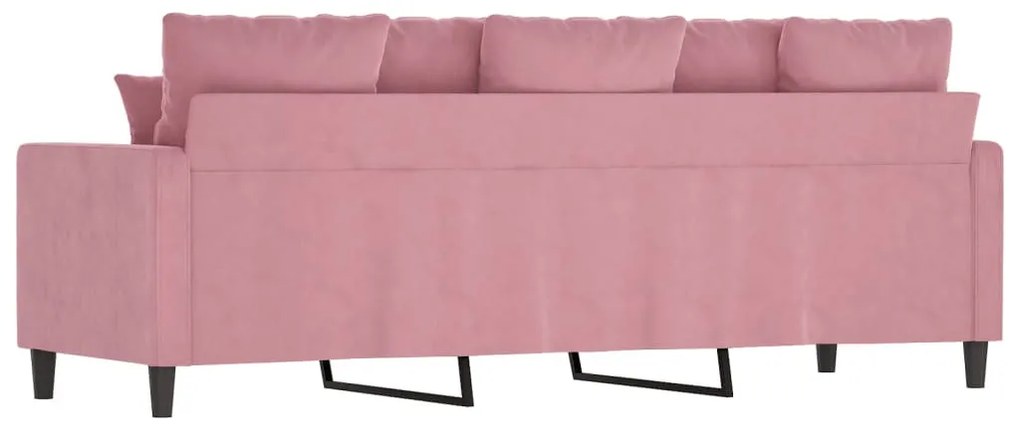 vidaXL 3 személyes rózsaszín bársony kanapé 180 cm