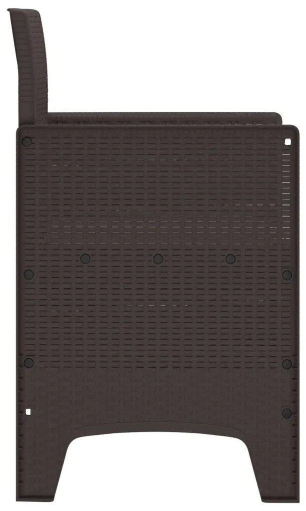 Kerti székek párnákkal 4 db Barna Poly Rattan