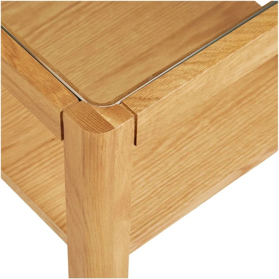 Tárolóasztal üveg asztallappal 40x40 cm Lourmarin – House Nordic