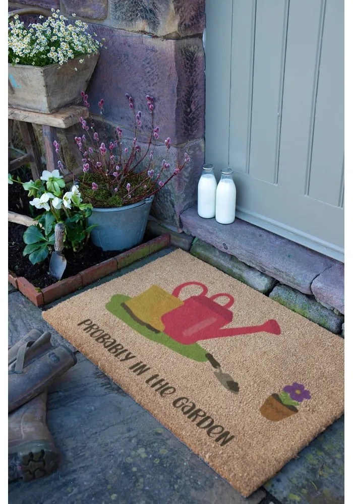 Kókuszrost lábtörlő 40x60 cm Probably in the Garden – Artsy Doormats