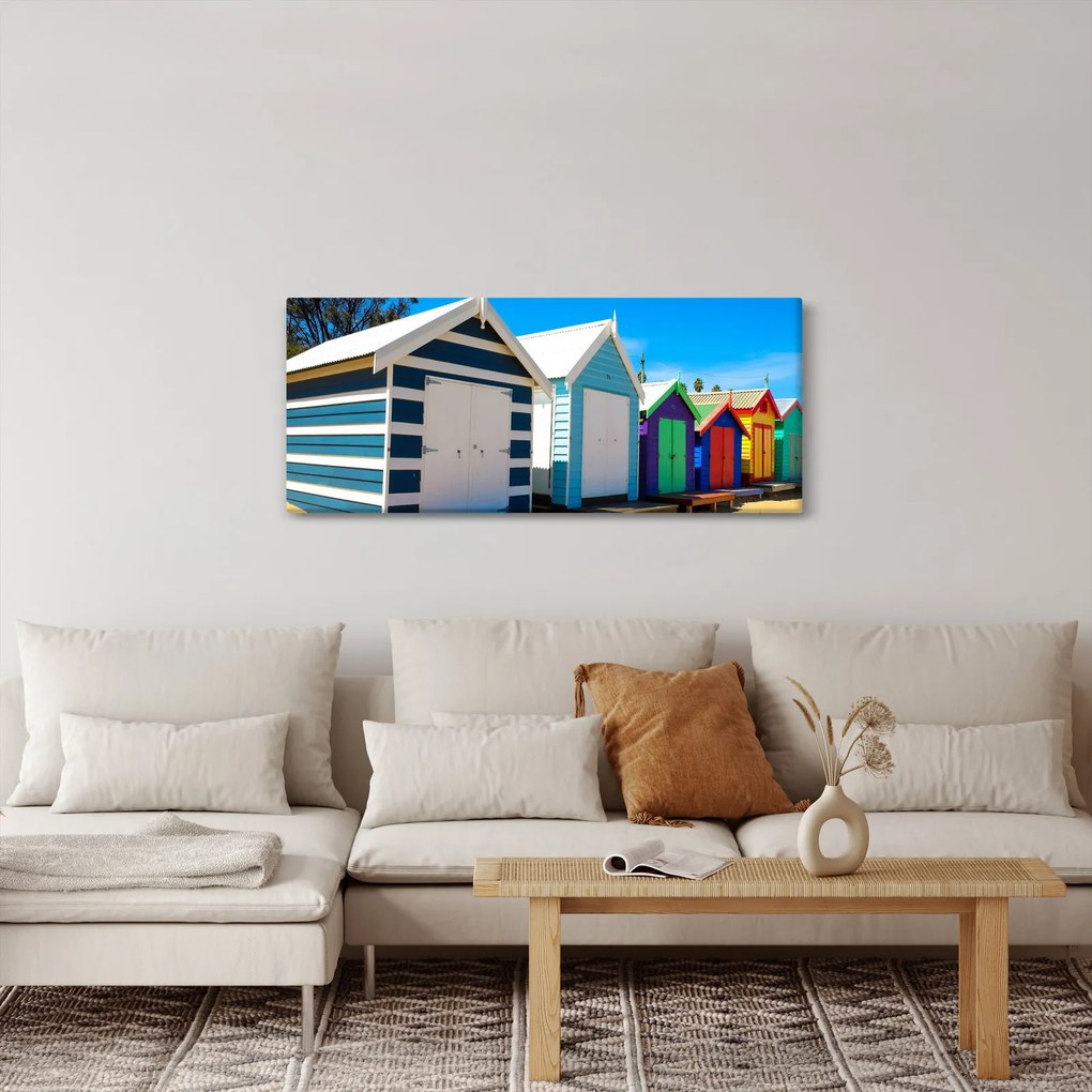Kép - Brighton Beach, Melbourne, Ausztrália (120x50 cm)