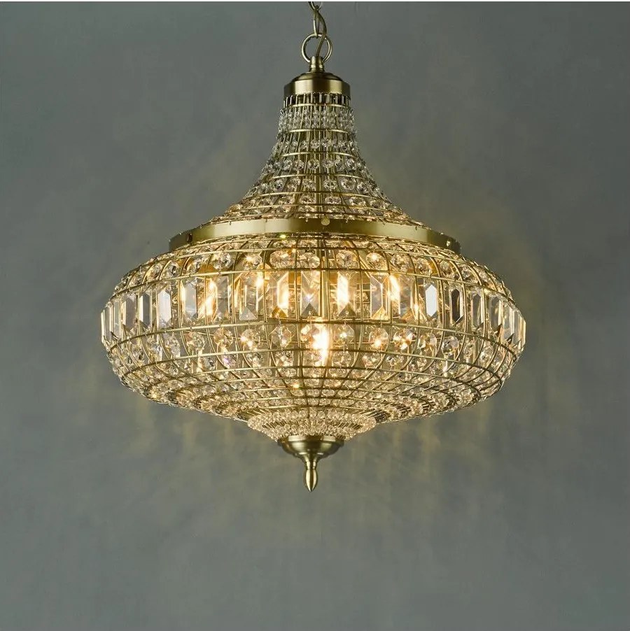 Där Lighting ASM0675 - ASMARA láncra szerelt csillár 6xE14/40W/230V, sárgaréz