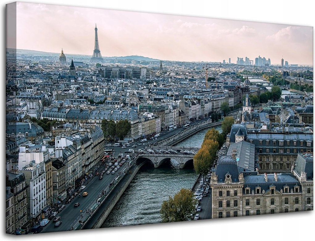 Vászonképek Építészet Párizs a repülésből 80X50