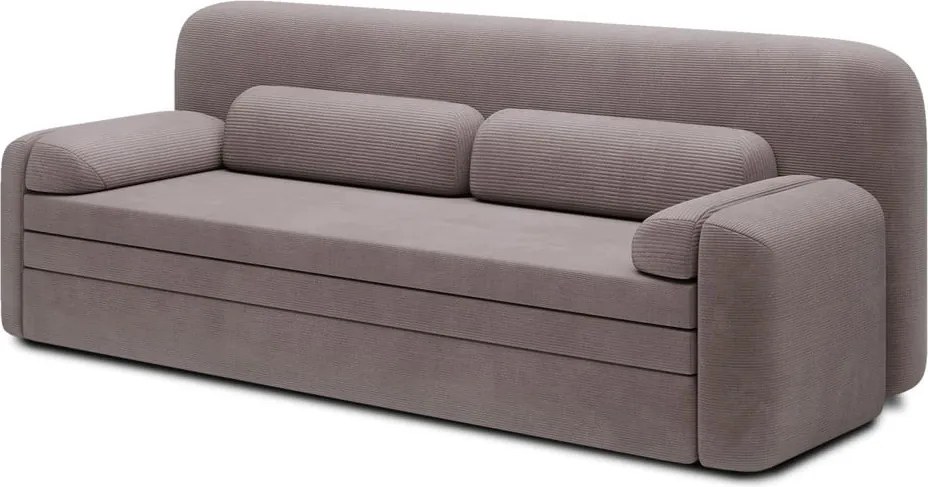 Barna kordbársony kinyitható-tárolóhelyes kanapé 236 cm Elioss – ELTAP