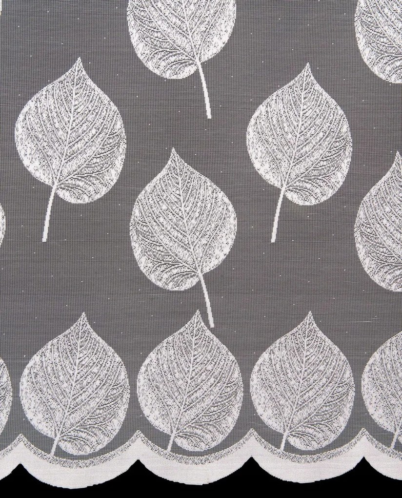 Mg Függöny Levelek 4609 Fehér 130cm Minőség 2,3m kupon