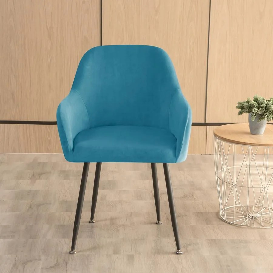 Nagy Kagylószék Huzat (bársonyos, tengerkék)