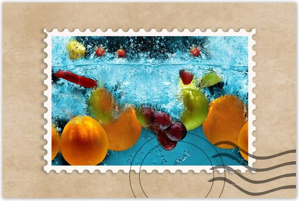 Poszterek 90x60 Gyümölcsök a vízbe esve