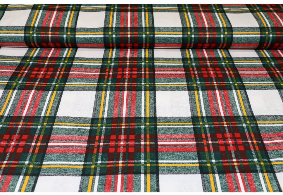 Anyag Pamut skót kocka fehér, h. 140 cm