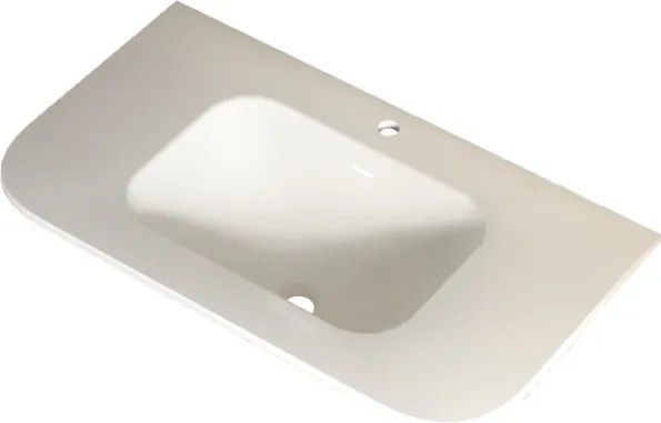 AREZZO design SIERRA 80 cm-es beépíthető solid surface mosdó, fehér