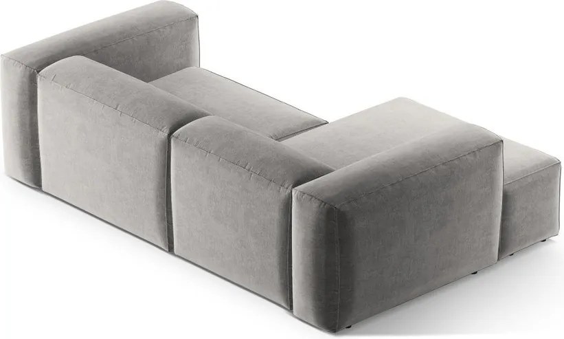 Világosszürke sarokkanapé (bal oldali-heverő résszel) Bergamo – Cosmopolitan Design