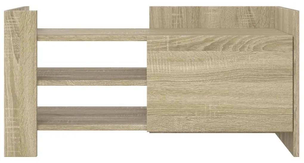 sonoma tölgy színű szerelt fa TV-szekrény 80 x 35 x 40 cm