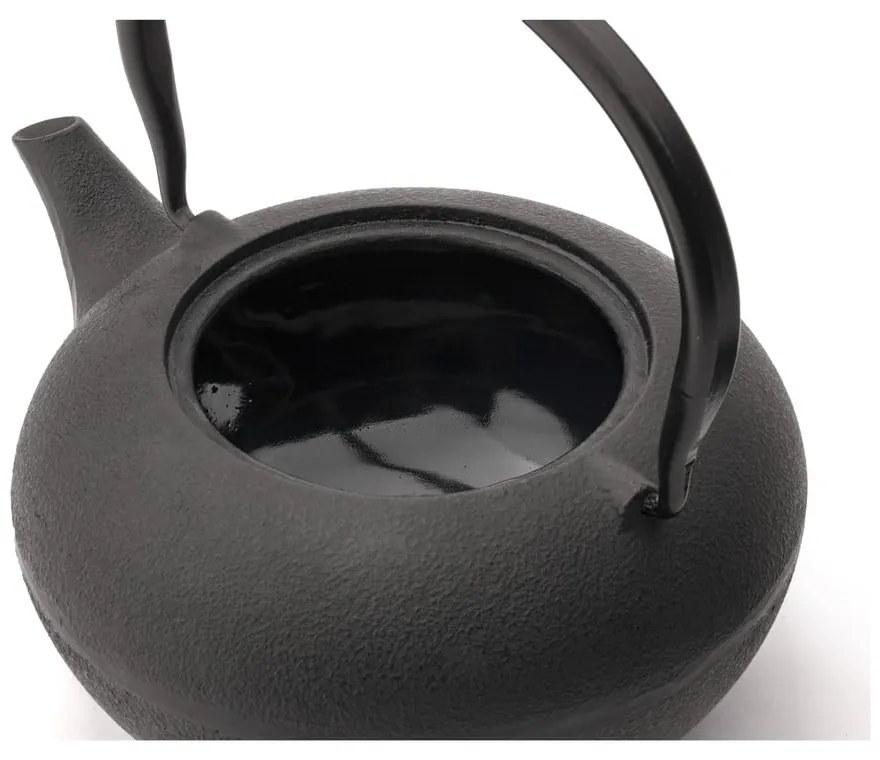 Fehér-fekete porcelán-öntöttvas teázó szett Shanxi – Bredemeijer