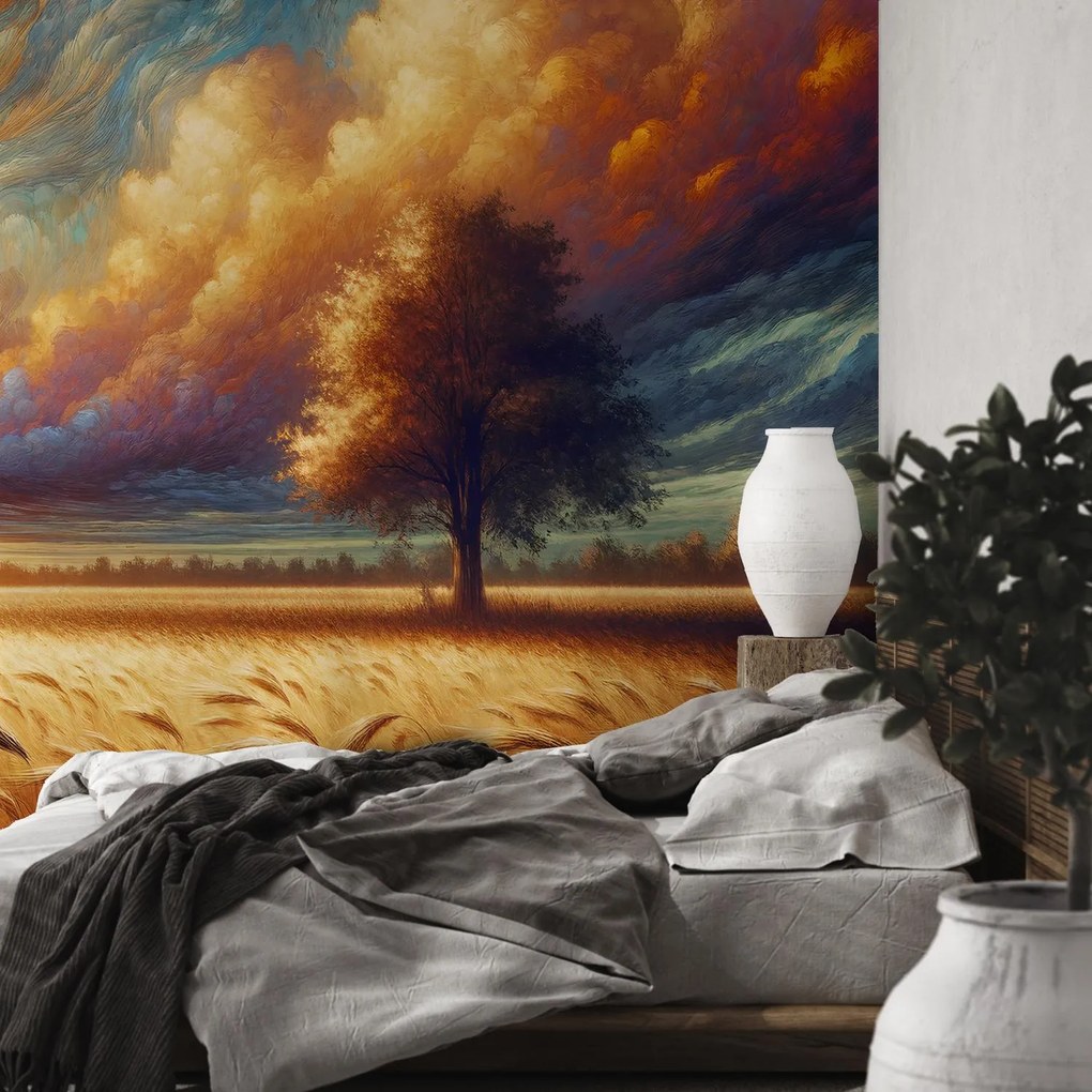 Fotótapéta - Fa a mezőn (147x102 cm)