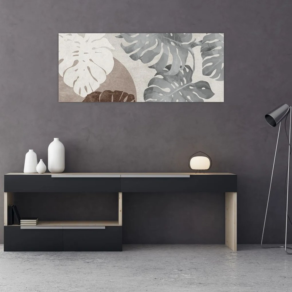 Kép - Design levelekkel (120x50 cm)