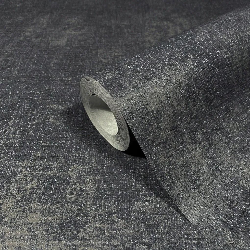 Sötétszürke, Flizelinre Csiszolt Dombornyomott Tapéta