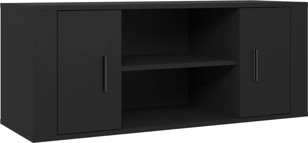 vidaXL fekete szerelt fa TV-szekrény 100 x 35 x 40 cm