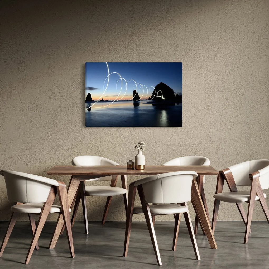 Kép - tengerpart naplementekor (90x60 cm)