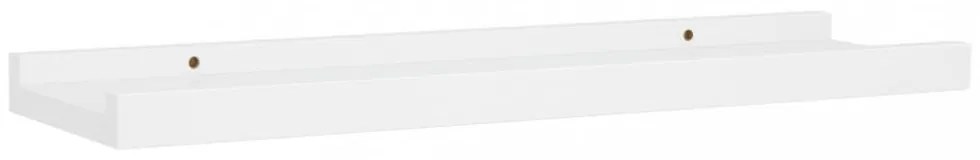 2 db fehér MDF szegélypolc képkeretekhez 40 x 9 x 3 cm