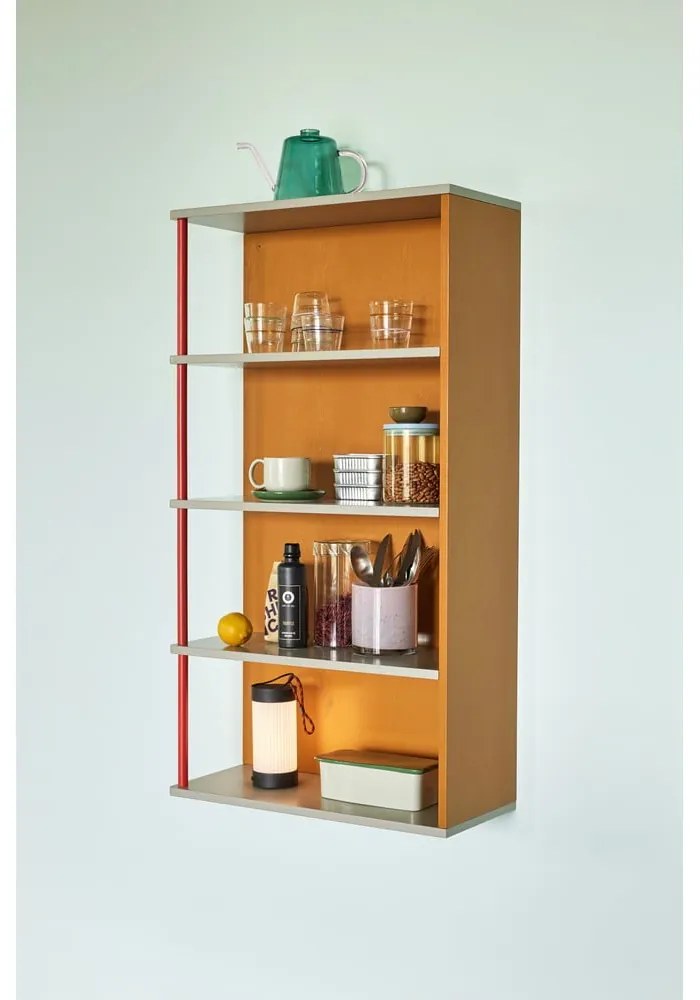 Narancssárga kőrisfa fali könyvespolc 60x109 cm Apollo – Hübsch