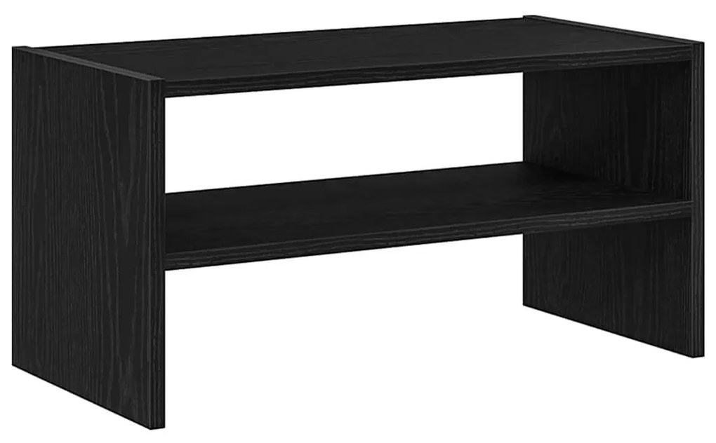 vidaXL cipőtartó állvány egymásra rakható fekete tölgy 60x30x30,5 cm