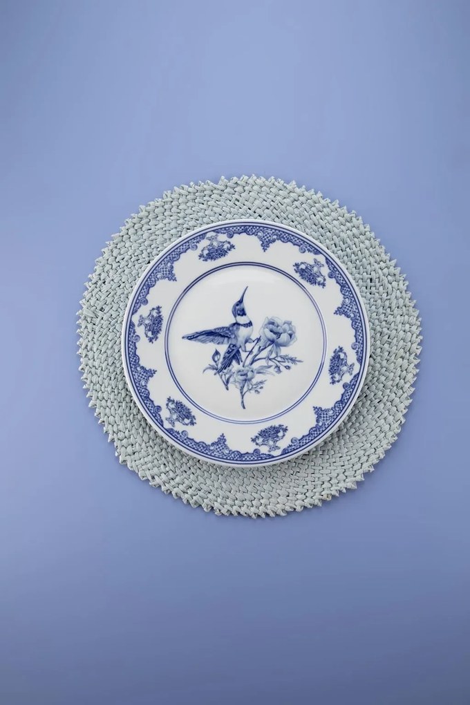 26 részes porcelán étkészlet kék-fehér